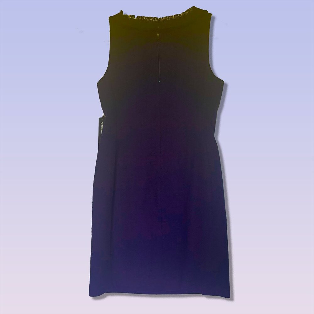 Tweed Pocket Navy Blue Dress - Picture 4 of 9